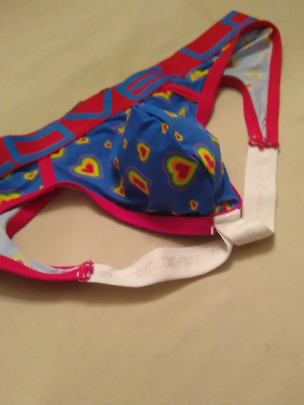 Andrew Christian Buttless Briefs with Neon Rainbow Hearts🏳️‍🌈